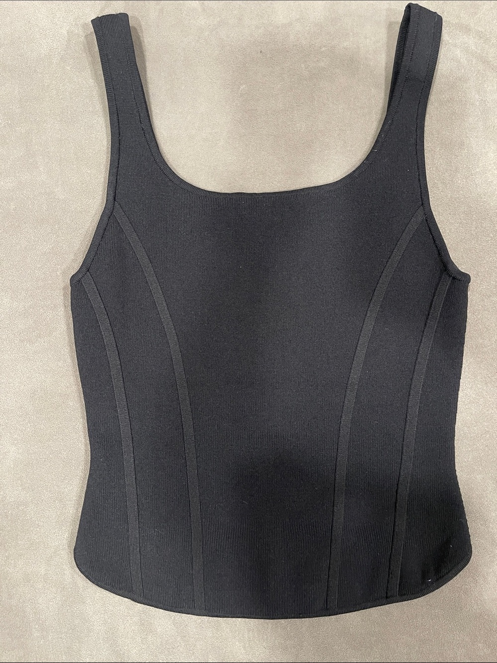 Aritzia Black Sculpted Tank Top